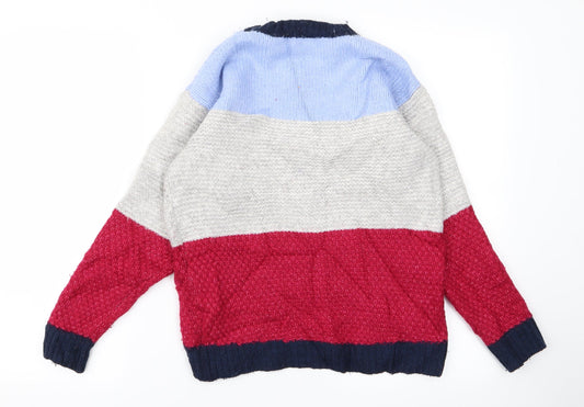 m&s Womens Multicoloured Striped Pullover Jumper Size XS