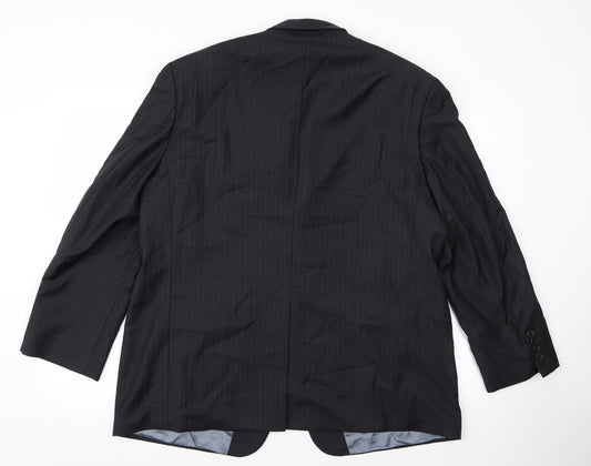 m&s Mens Black Striped Jacket Size L