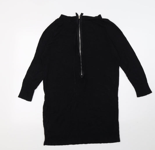 Topshop Womens Black Knit Pullover Jumper Size 8