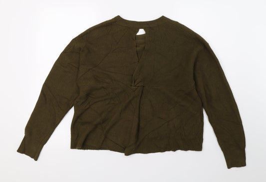 MNG Womens Green Knit Pullover Jumper Size 8