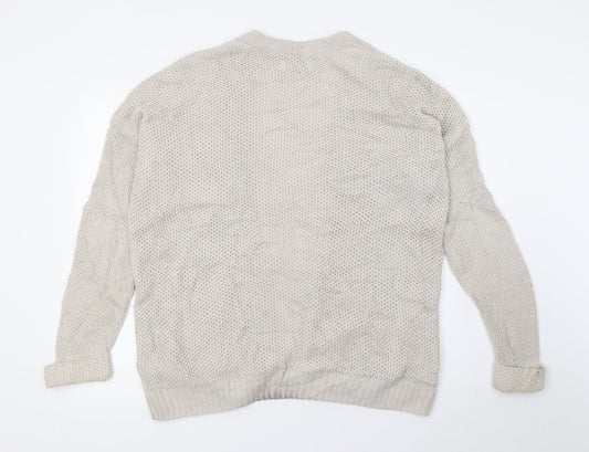 Hollister Womens Grey  Knit Cape Jumper Size S