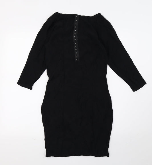 H&M Womens Black Pencil Dress Size 8