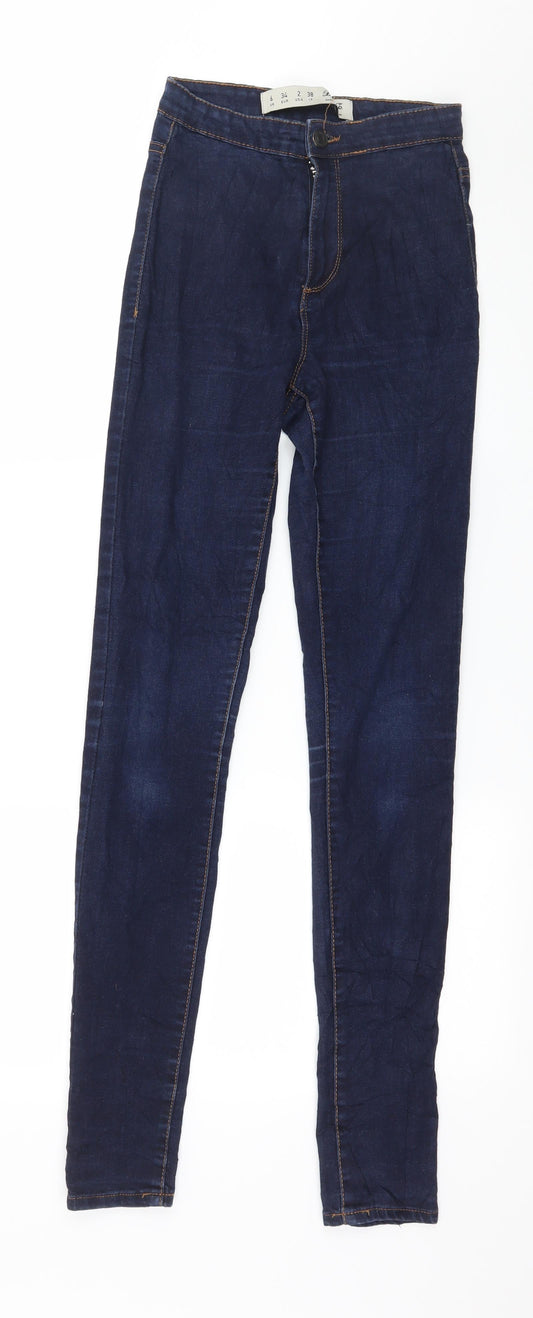 Denim & Co. Womens Blue Denim Skinny Jeans Size 6 L31 in