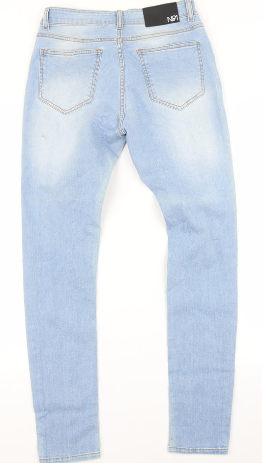 No91 Mens Blue Denim Skinny Jeans Size 30 in L28 in
