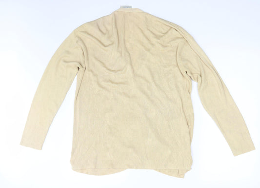 Suchita Womens Gold Cardigan Jumper One Size