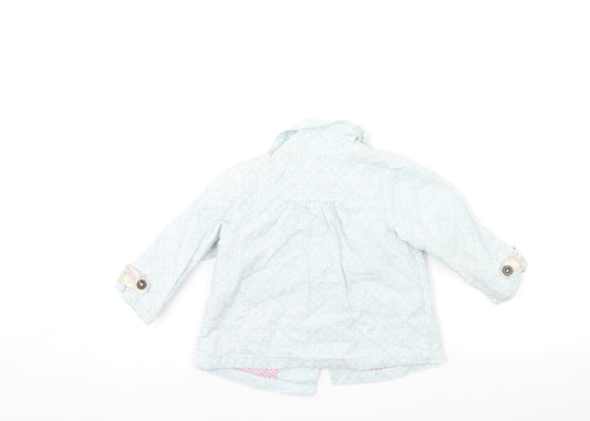 Henry Girls Blue Floral Jacket Size 3 Years