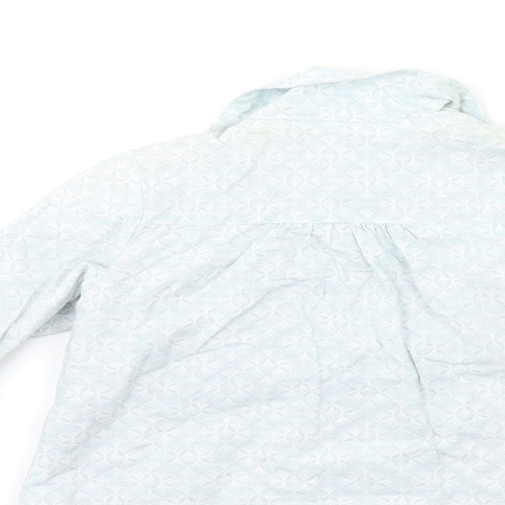 Brand and care label for Henry girls’ blue floral jacket, size 3, years