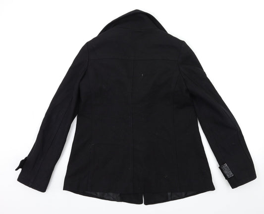 La Redoute Womens Black Overcoat Coat Size 6