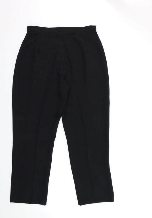 Wrap & Weft Womens Black Trousers Size 18 L27 in