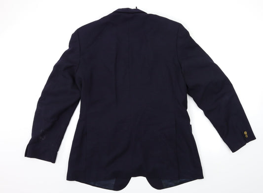 WILLIAM CHRISTIAN Mens Blue Jacket Suit Jacket Size 42