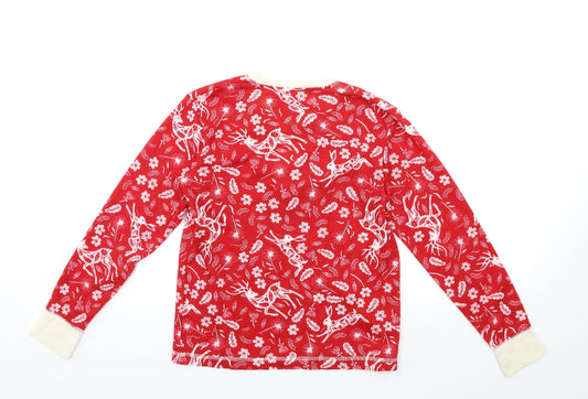 Matalan Girls Red Floral Basic T-Shirt Size 13 Years