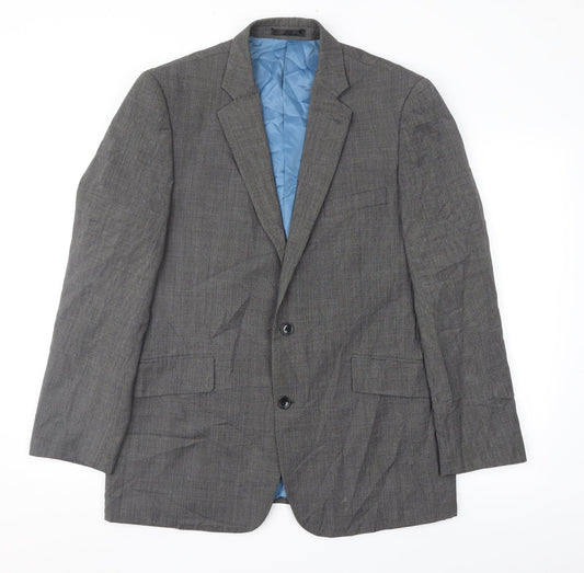 Fellini Mens Grey   Jacket Suit Jacket Size 42