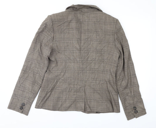 NEXT Womens Brown Check Jacket Suit Jacket Size 14