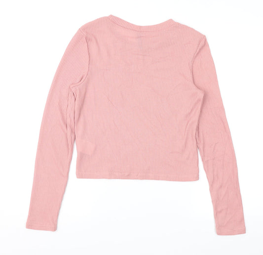 Divided Womens Pink Pullover Jumper Size M