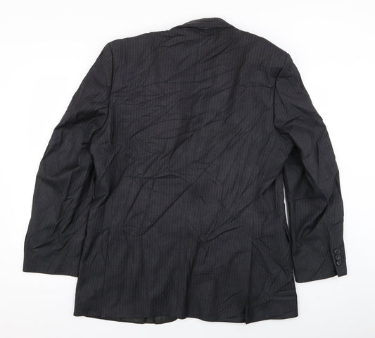 BHS Mens Grey Striped Jacket Blazer Size 42