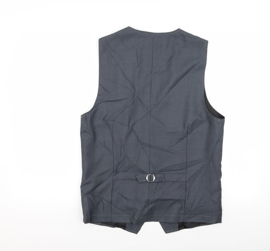 Preworn Mens Grey Jacket Suit Waistcoat Size 36