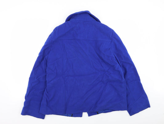 elegance Womens Blue Jacket Size 16