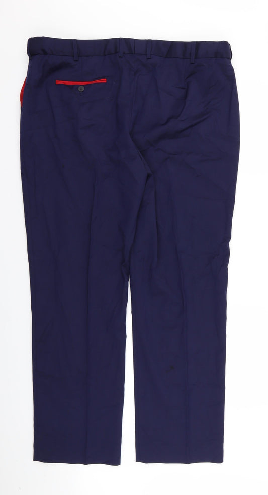 railway rockstar Womens Blue Trouser Suit Suit Trousers Size 18 L36 in