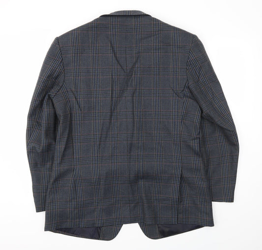 Preworn Mens Blue Check Jacket Blazer Size 42