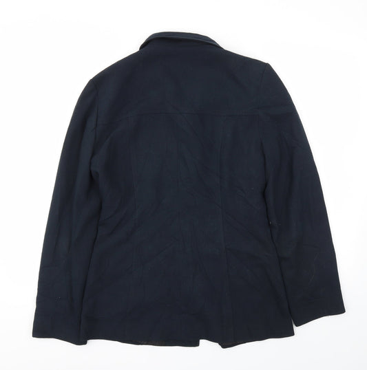 BAY Womens Blue Jacket Blazer Size 10 - broken button