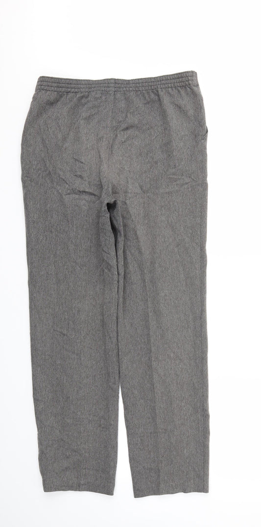 M&S Womens Grey Trousers Size 10 L28 in - Stretch waistband