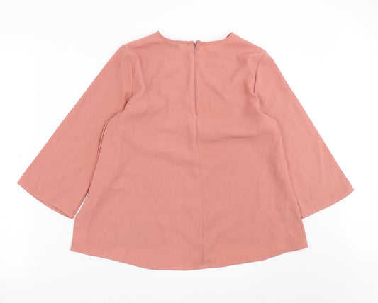 Topshop Womens Pink Basic Blouse Size 8
