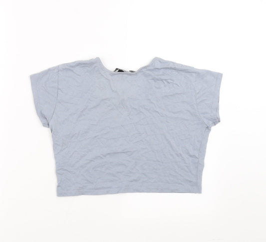 New Look Girls Blue Cropped T-Shirt Size 10-11 Years