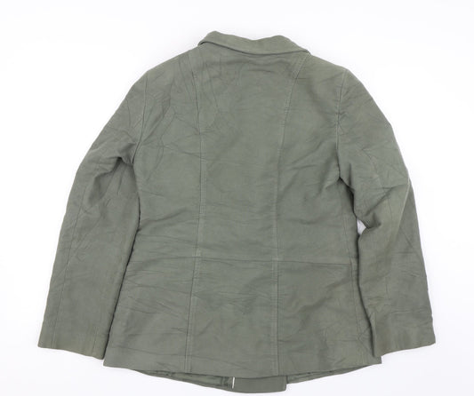 m&s Womens Green Jacket Coat Size 12