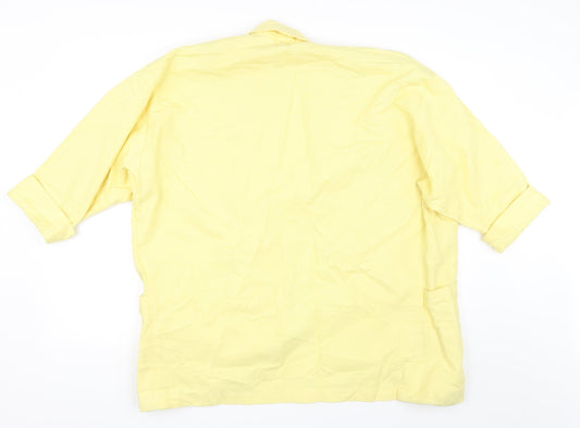 Preworn Womens Yellow Striped Cape Jumper Size 14