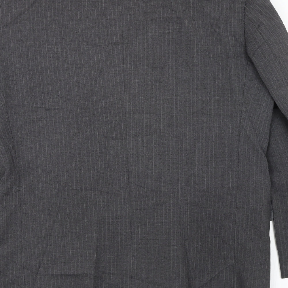 m&s Mens Green Striped Jacket Suit Jacket Size M