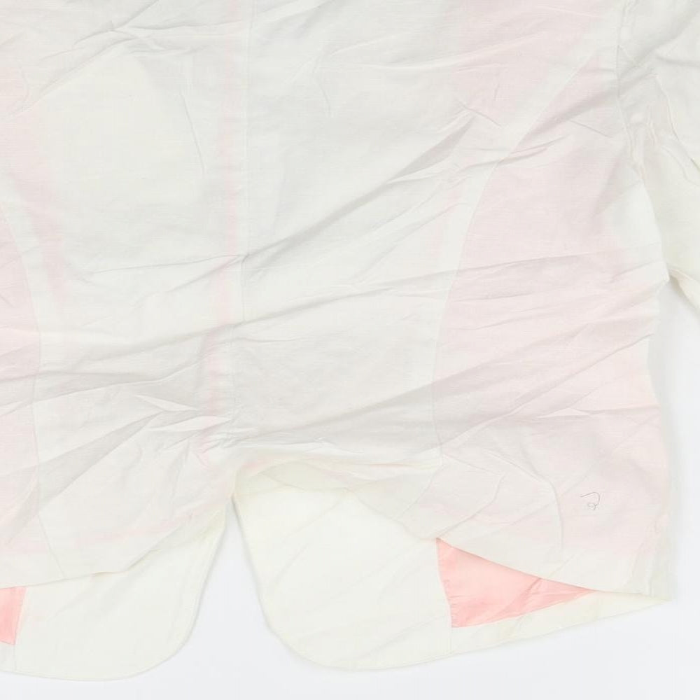 five plus Womens White Jacket Blazer Size M