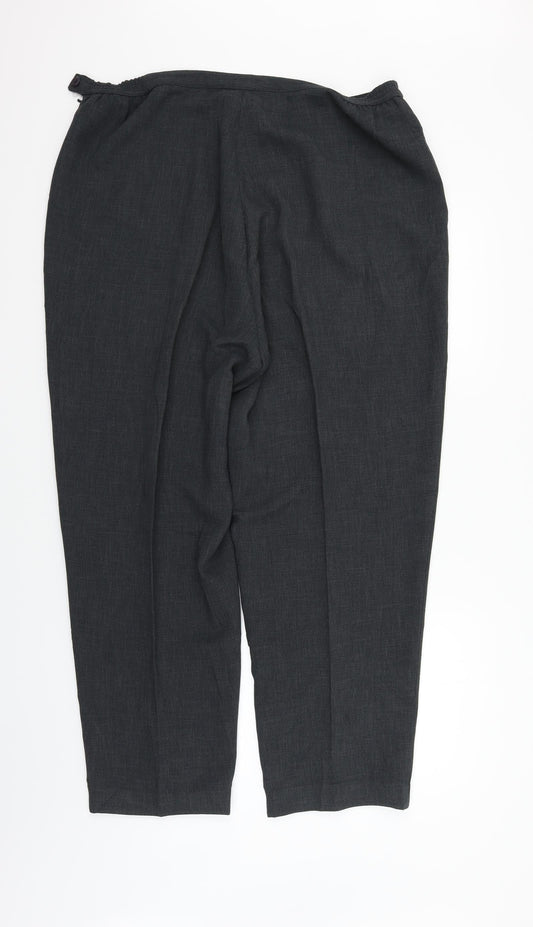 ELVI Womens Grey Trousers Size 36 in L28 in