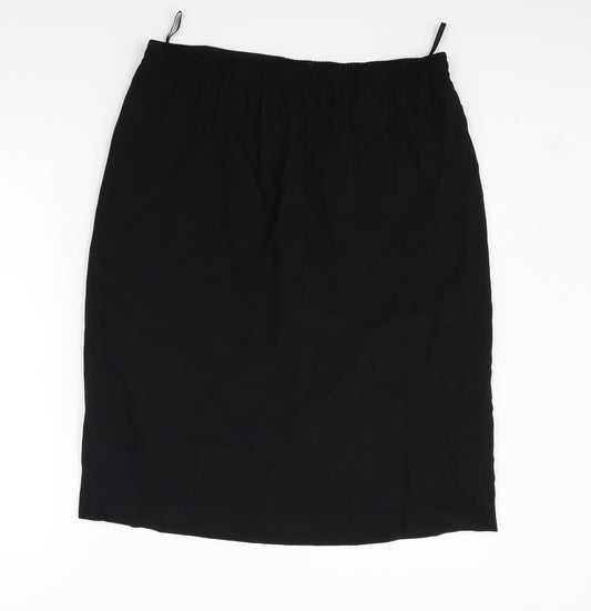 DELMOD Womens Black Flare Skirt Size 32 in