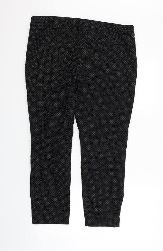 Daina Womens Black Polka Dot Trousers Size 14 L26 in