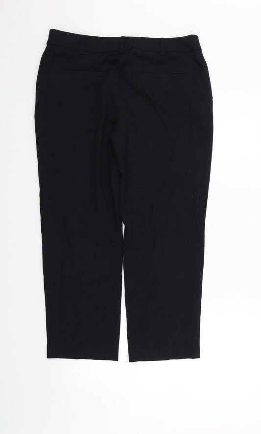 Marks and Spencer Womens Black Trousers Size 12 L25 in