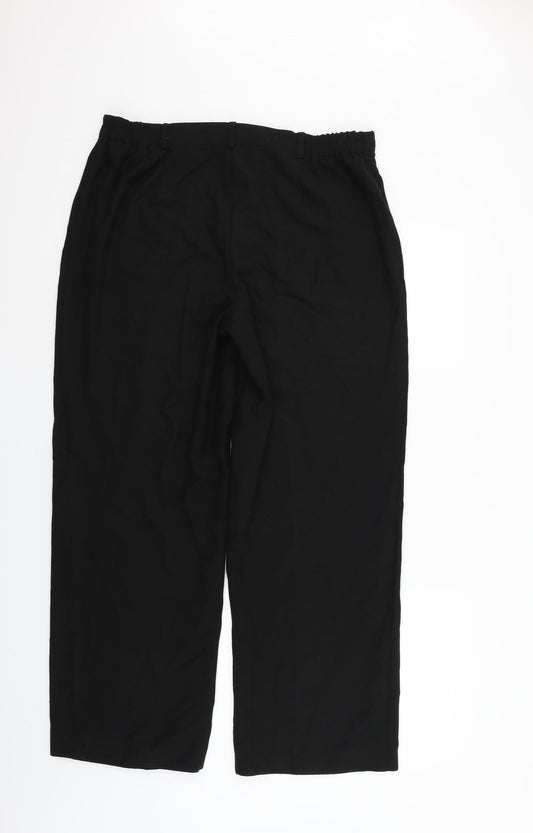 Agenda Womens Black Trousers Size 18 L28 in