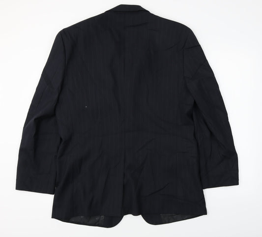 Willerby Smith Mens Black Striped Jacket Blazer Size 40