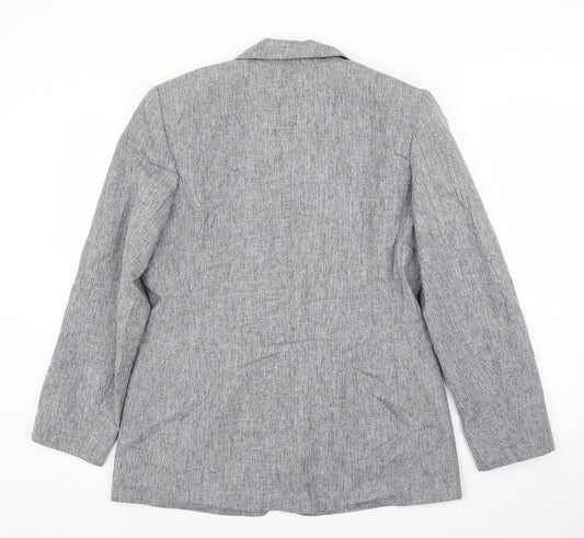 Design Essentials Womens Grey Jacket Blazer Size 14