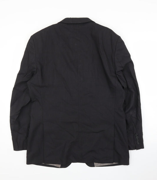 M&S Mens Black Jacket Suit Jacket Size 40