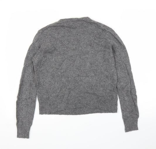 Mango Womens Grey Pullover Jumper Size S