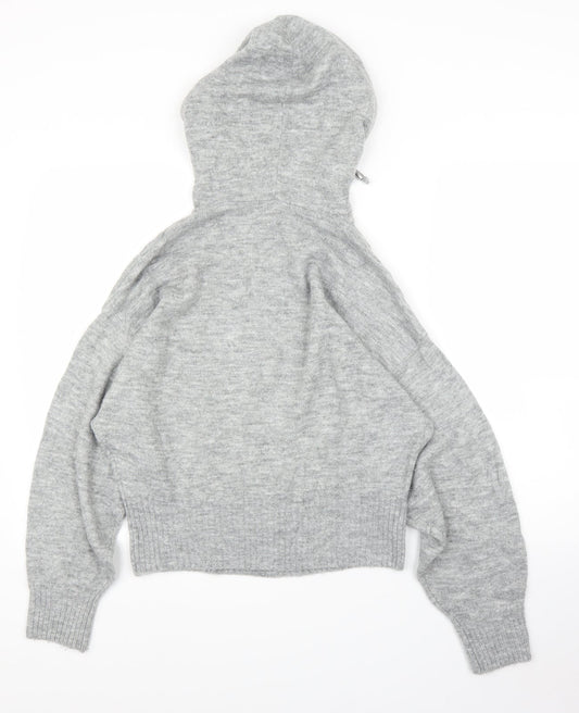 H&M Womens Grey Pullover Hoodie Size XS