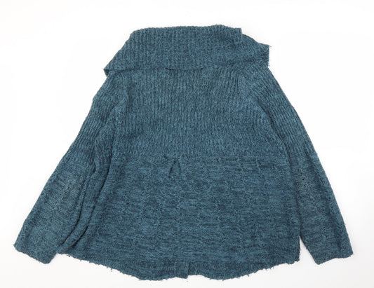 BM Womens Blue Cardigan Jumper Size L