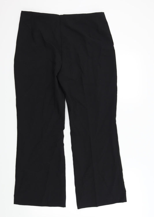 M&S Womens Black Trousers Size 14 L26 in