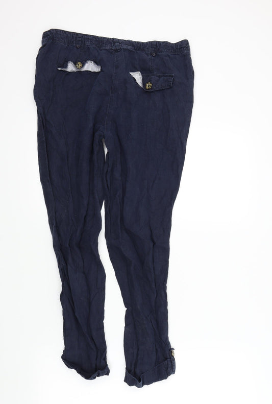 falmer Womens Blue Trousers Size 12 L25 in