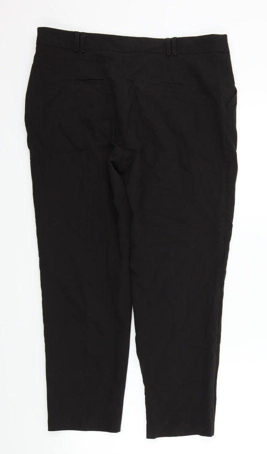 Dorothy Perkins Womens Black Trousers Size 14 L25 in