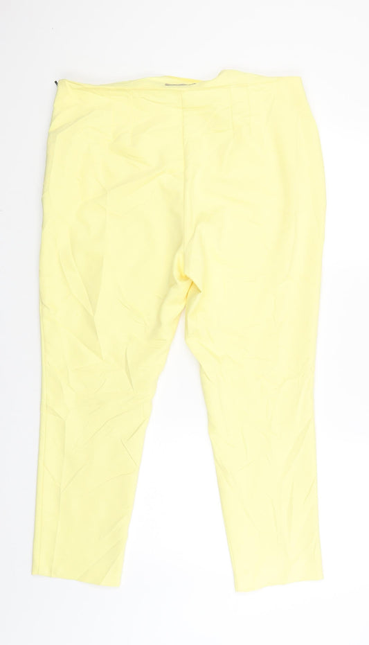 Limited Edition Womens Yellow Capri Trousers Size 36 in L23 in
