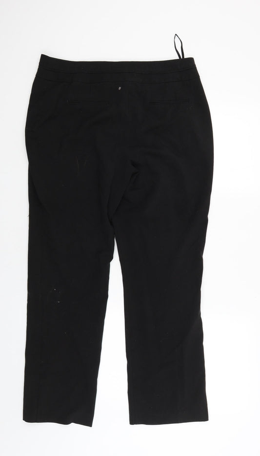 M&Co Womens Black Trousers Size 12 L28 in