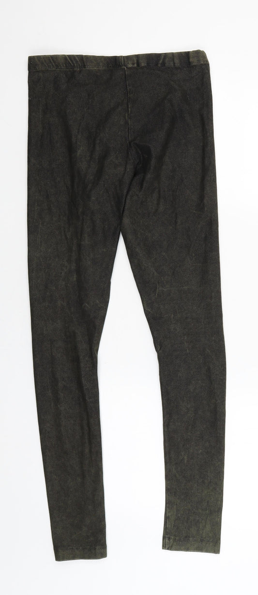 Topshop Womens Green Jegging Trousers Size 10 L27 in