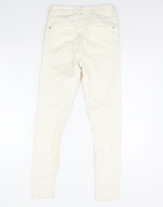 Mng Womens Ivory Skinny Jeans Size 28 in L30 in