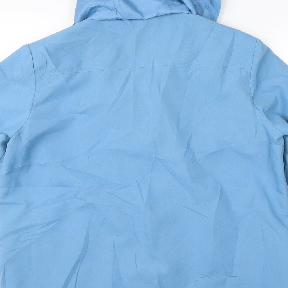 JBC Womens Blue Trench Coat Coat Size 14